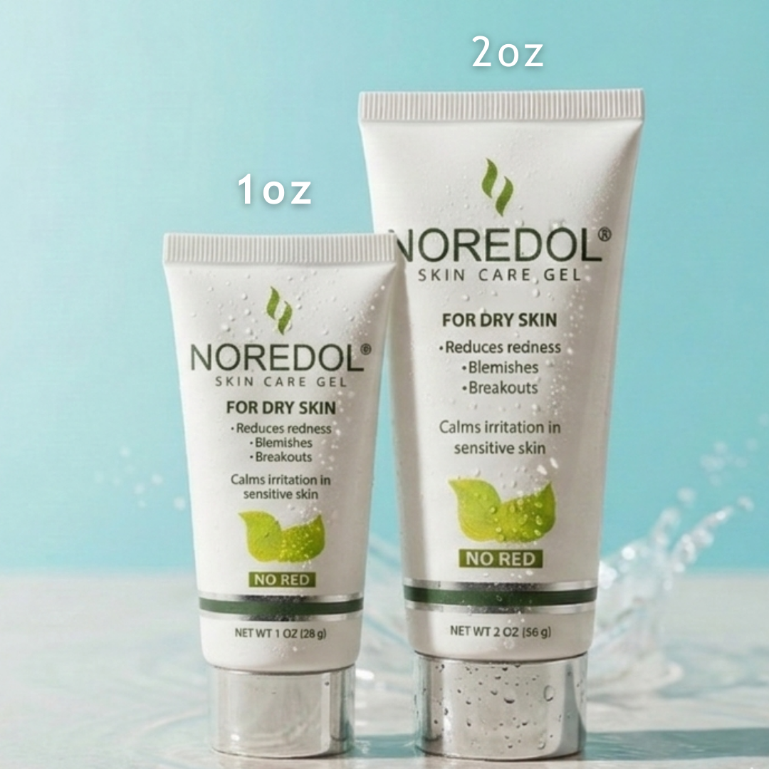 Noredol Dry Skin Redness Relief Gel for Rosacea and Sensitive Skin - 1oz