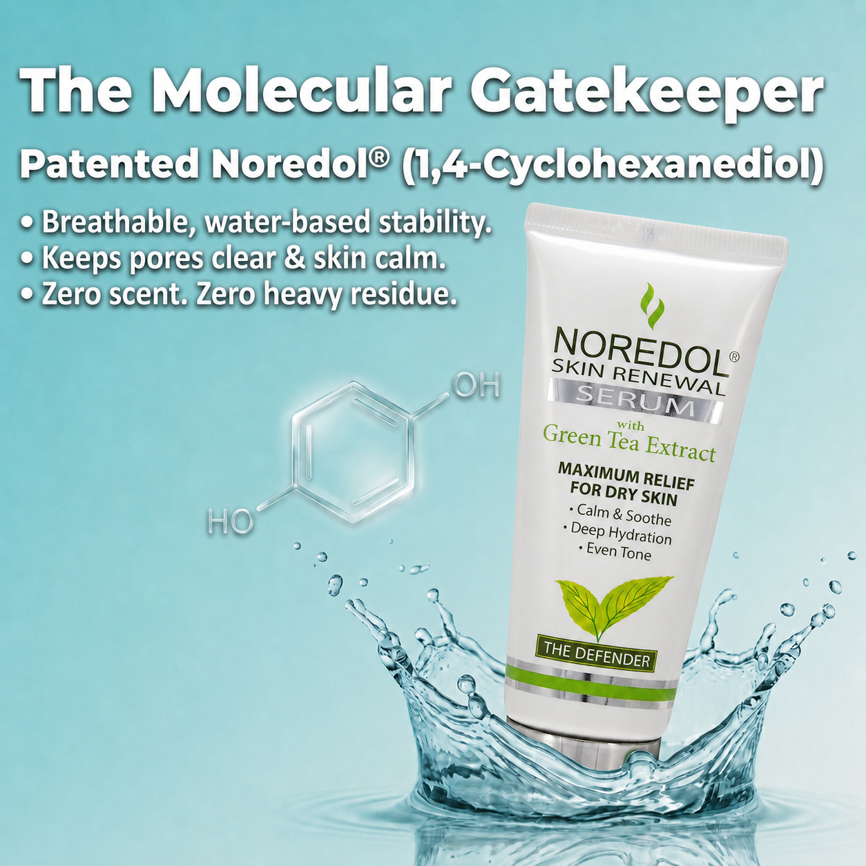 Noredol - The Defender: Green Tea Face Serum Moisturizer